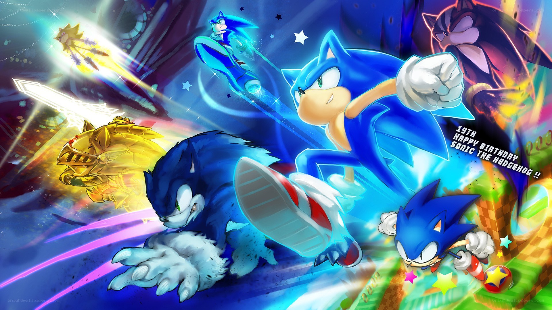 Sonic the Hedgehog birthday art