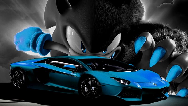 Sonic the Hedgehog — Blue, Dramatic, Digital Art, Car
