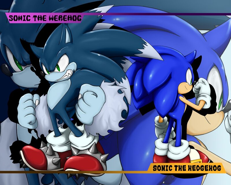 Sonic the Hedgehog — Blue, Dramatic, Digital Art, Werewolf
