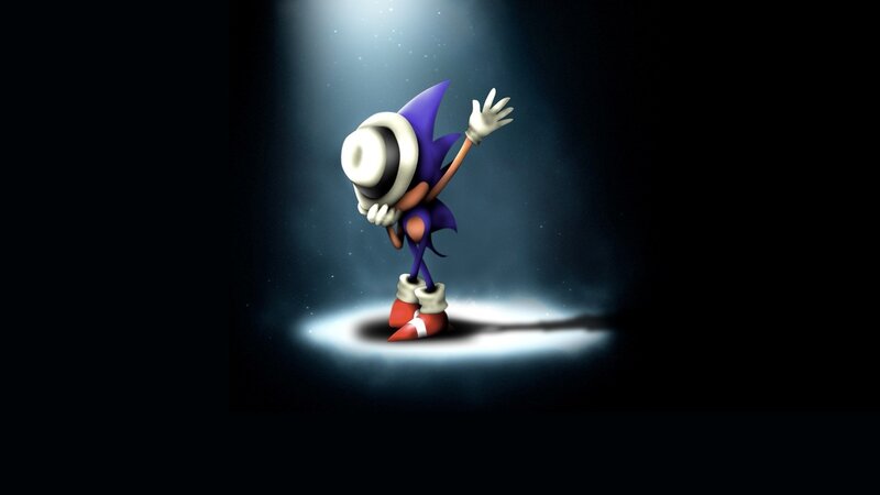 Sonic the Hedgehog — Blue, Dramatic, Night, 3d Render, Spotlight, Shadow