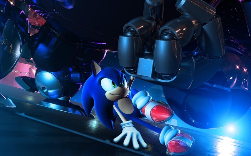 Sonic the Hedgehog — Blue, Dramatic, Night, 3d Render