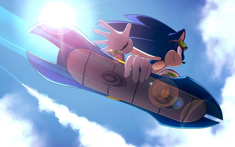 Sonic the Hedgehog — Blue, Dynamic, Afternoon