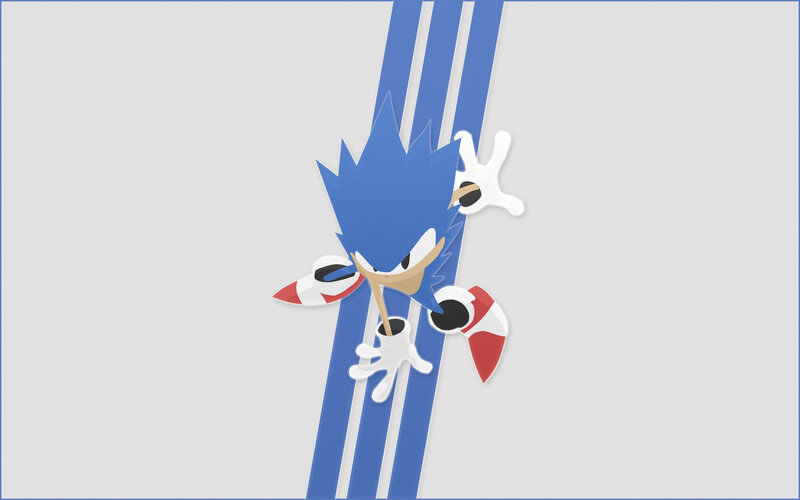 Sonic the Hedgehog — Blue, Dynamic, Digital Art, Blue Stripes