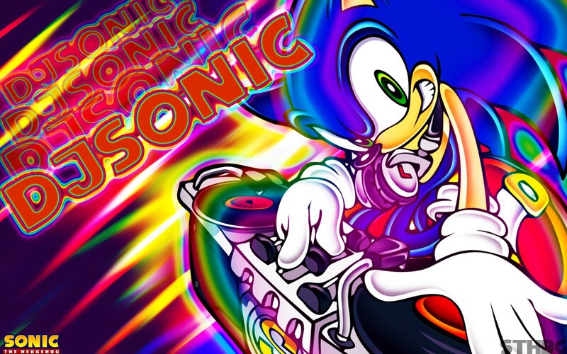 Sonic the Hedgehog — Blue, Energetic, Digital Art, Dj Equipment
