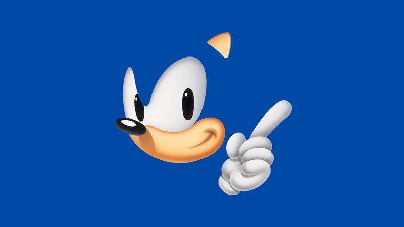 Sonic the Hedgehog — Blue, Playful, Digital Art, Hand, Blue Background