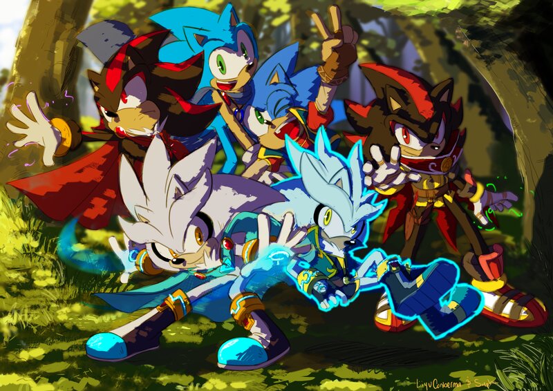 Sonic the Hedgehog Characters — Blue, Energetic, Afternoon