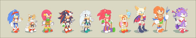 Sonic the Hedgehog Characters — Blue, Playful, Digital Art