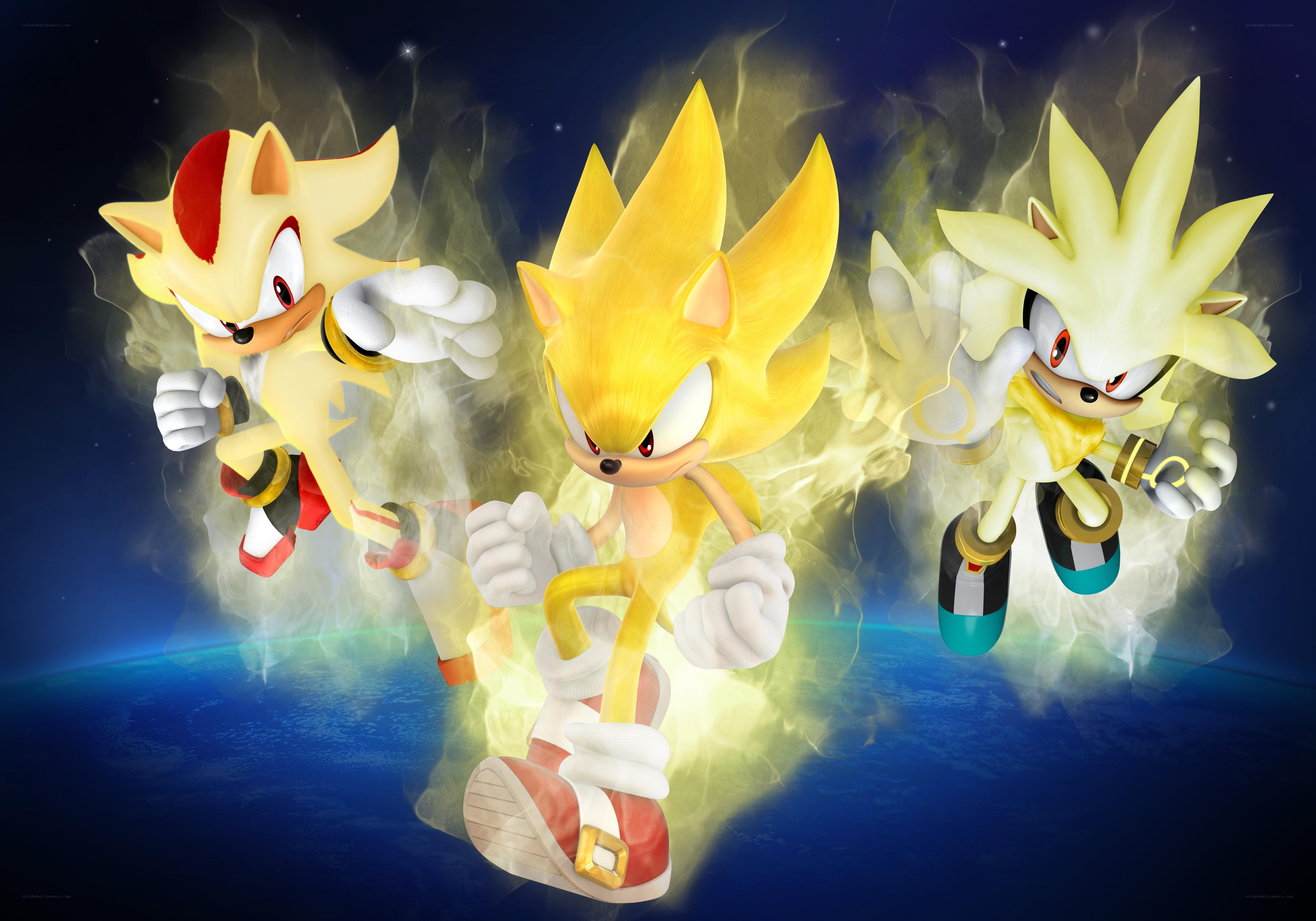 Sonic the Hedgehog characters in Super form