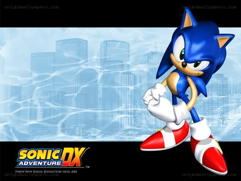Sonic the Hedgehog in a city