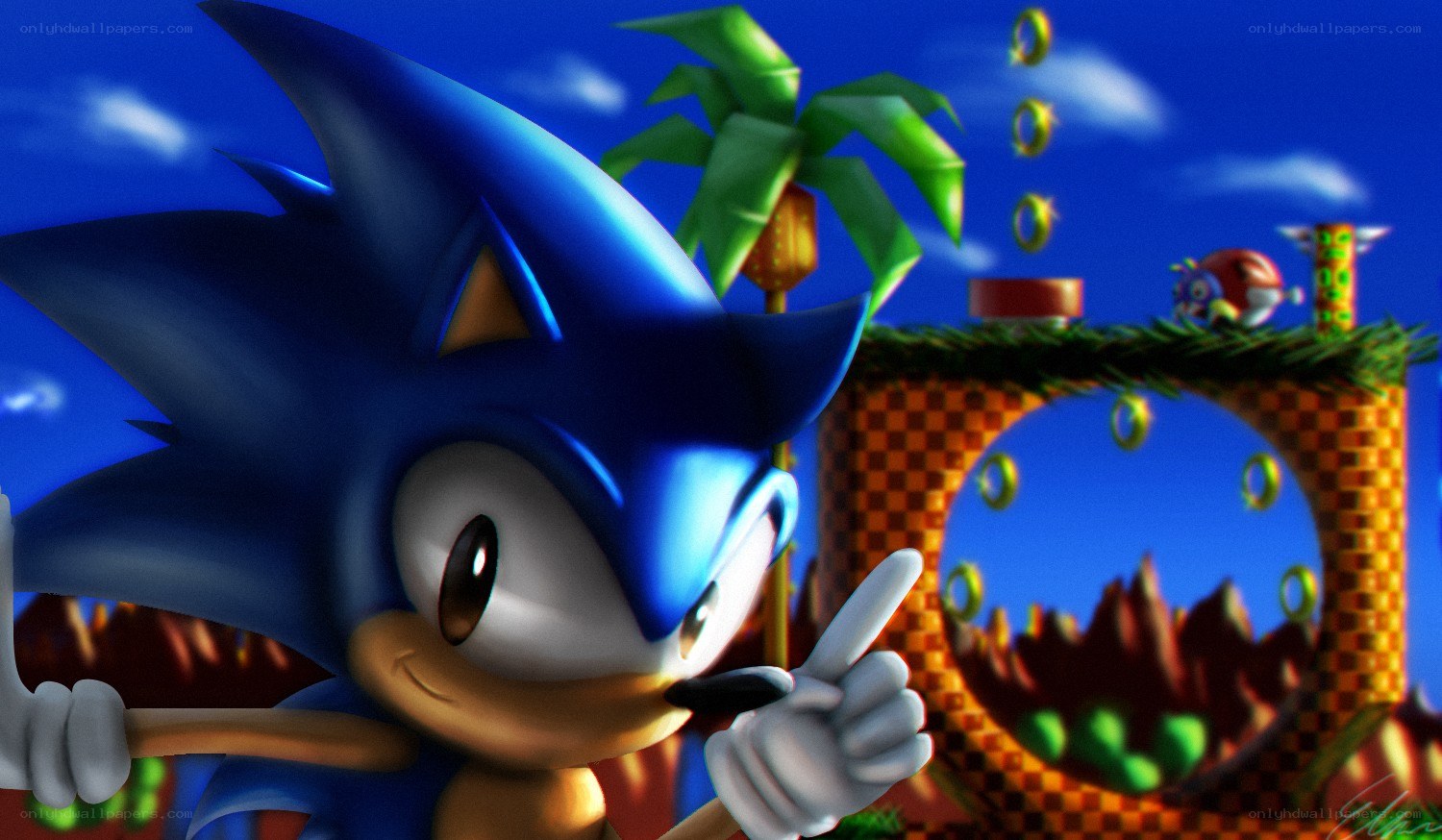 Sonic the Hedgehog in a game scene
