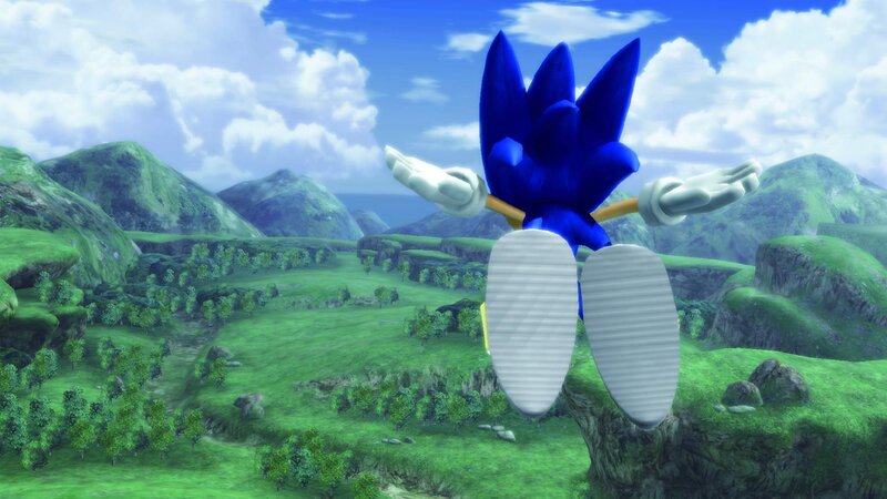 Sonic the Hedgehog in flight