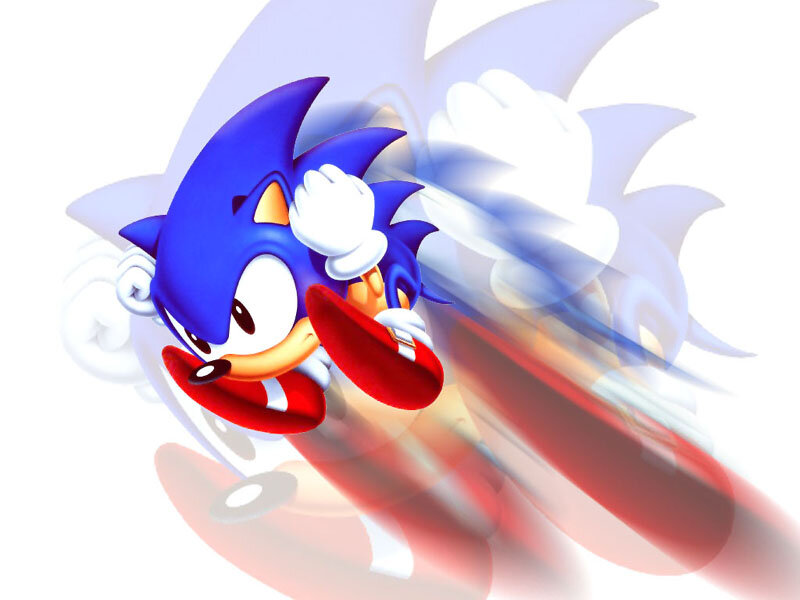 Sonic the Hedgehog in motion
