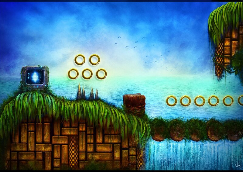 Sonic the Hedgehog level art