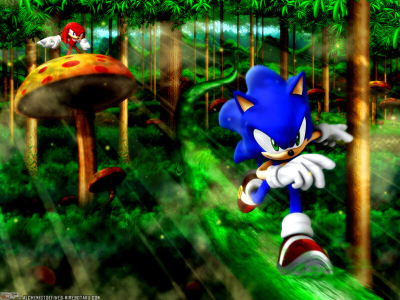 Sonic the Hedgehog Running — Blue, Dynamic, Digital Art