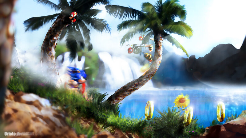 Sonic the Hedgehog Running — Blue