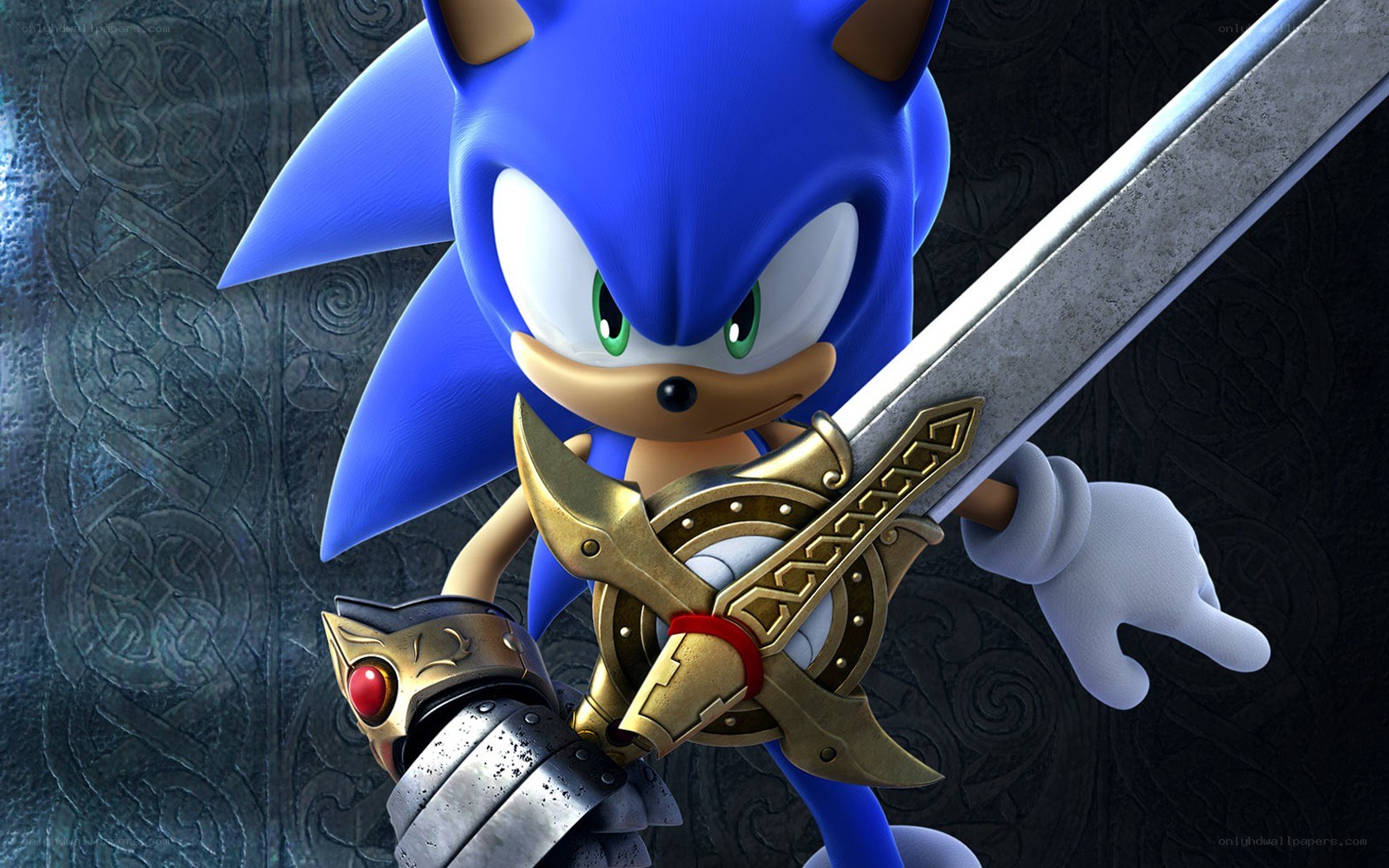 Sonic the Hedgehog with sword