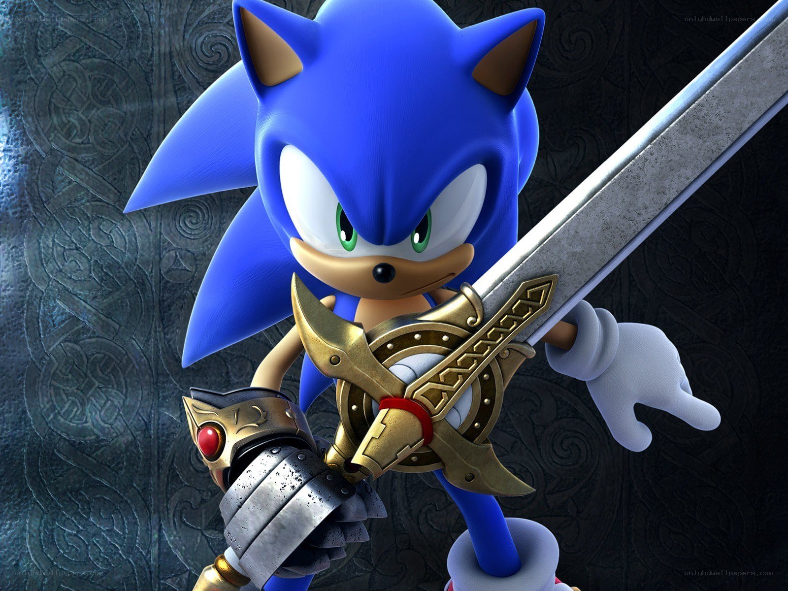 Sonic the Hedgehog with sword