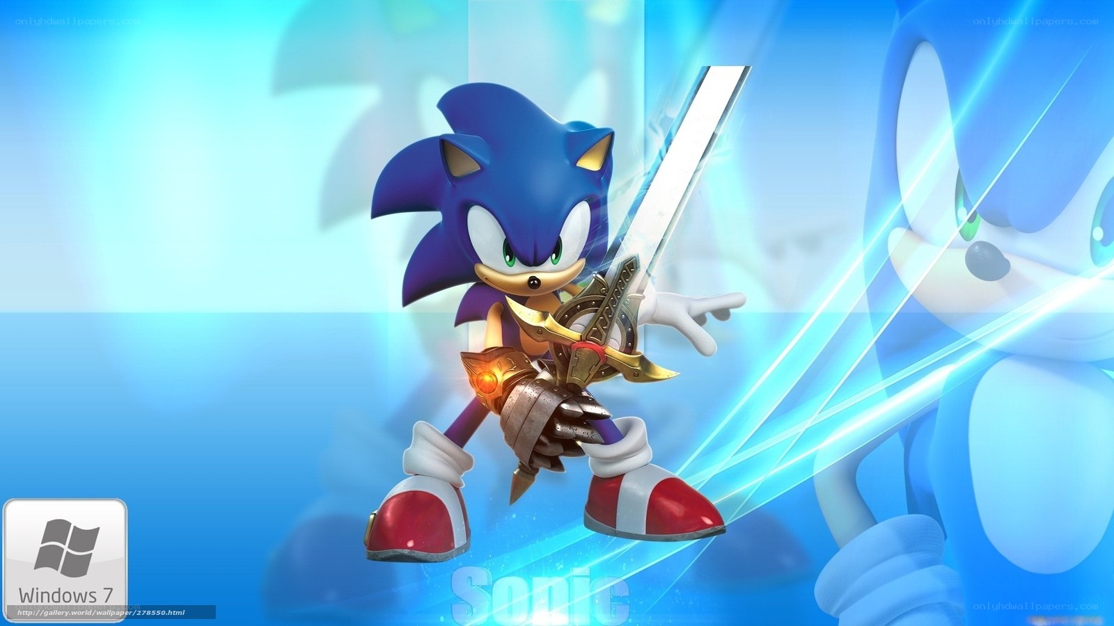 Sonic the Hedgehog with sword