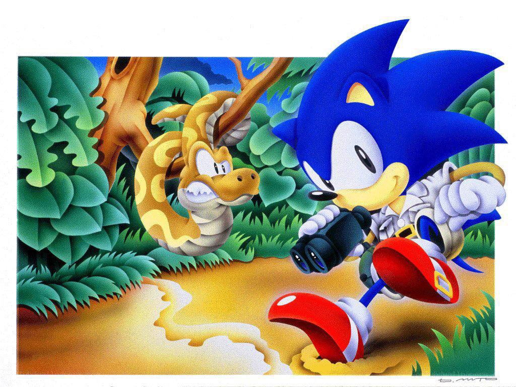 Sonic vs. the jungle snake