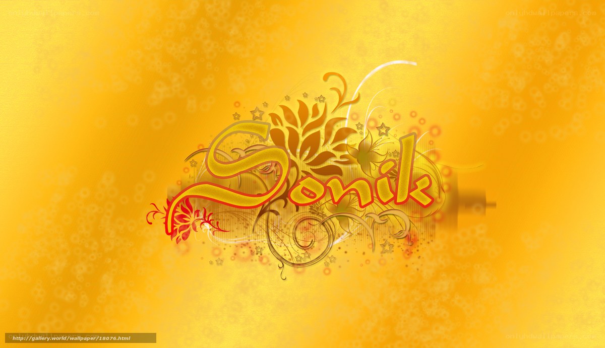Sonik name art on yellow
