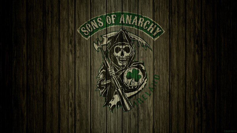 Sons of Anarchy logo on wood