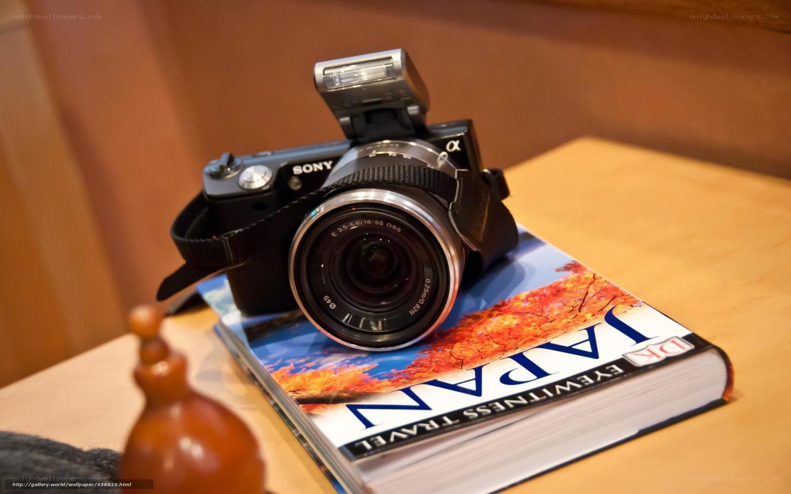 Sony camera on travel book