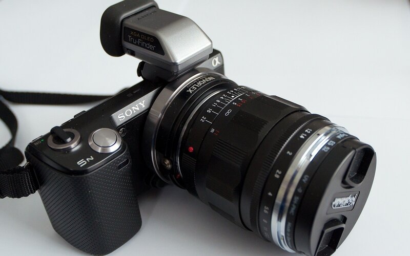 Sony camera with lens