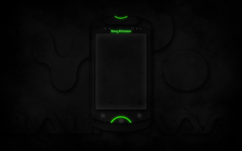 Sony Ericsson phone on dark background