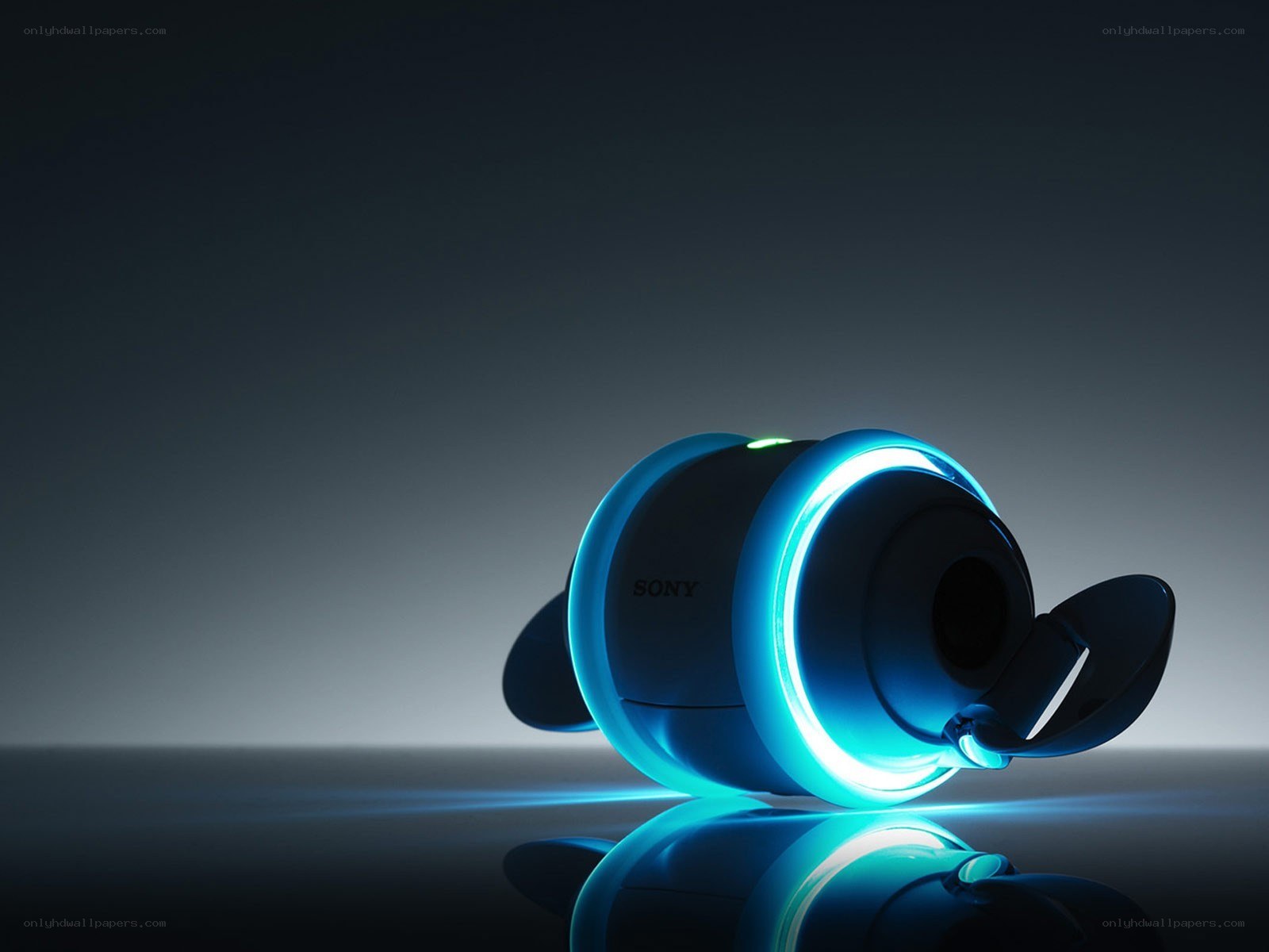 Sony futuristic device with blue light