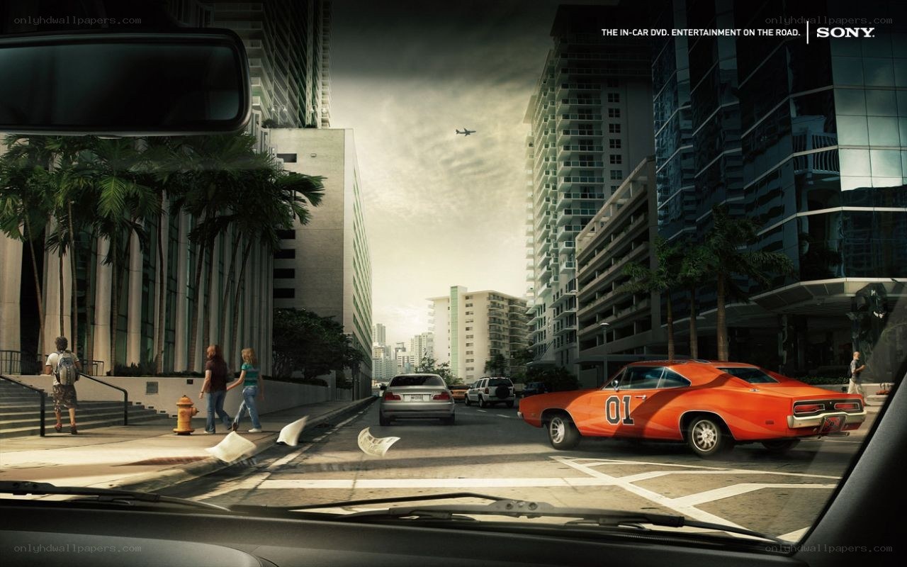 Sony in-car DVD advertisement