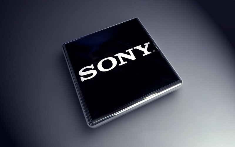 Sony Logo on a Chip — Black, Dramatic