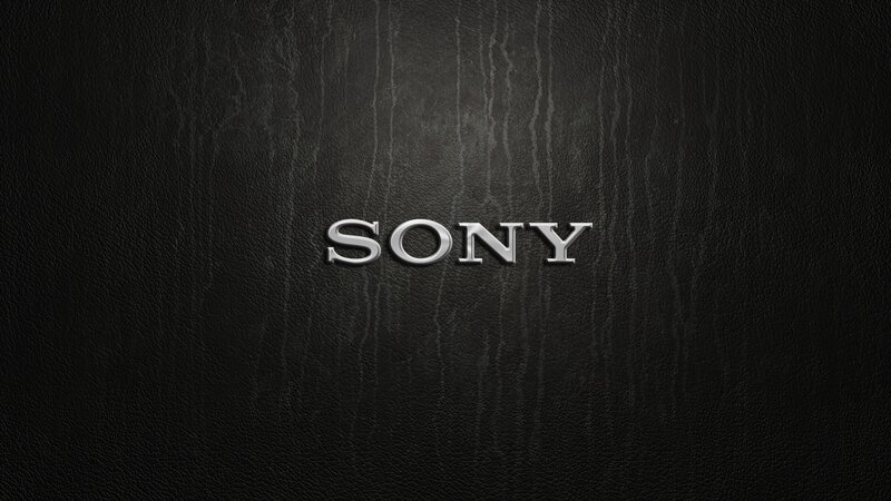 Sony Logo on Black Leather