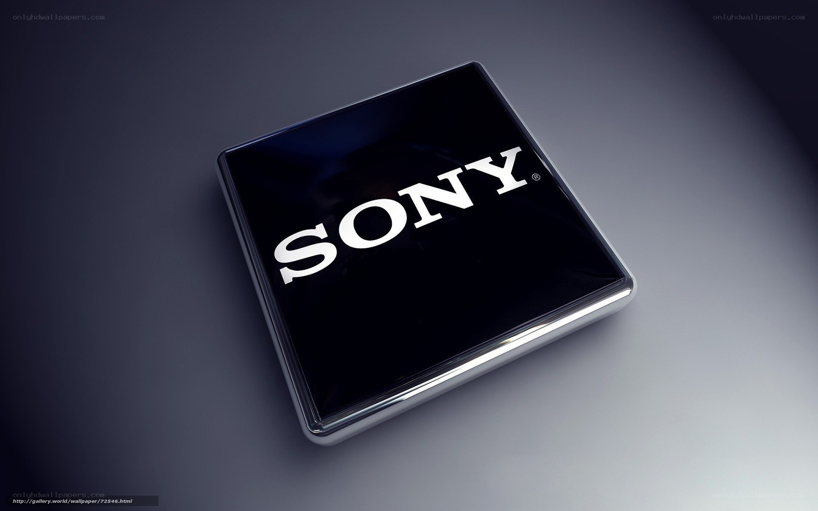 Sony logo on black surface