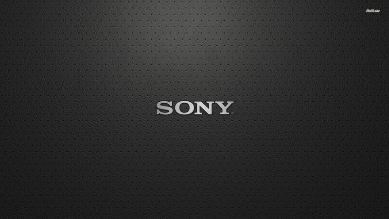 Sony Logo on Textured Surface — Black, Neutral