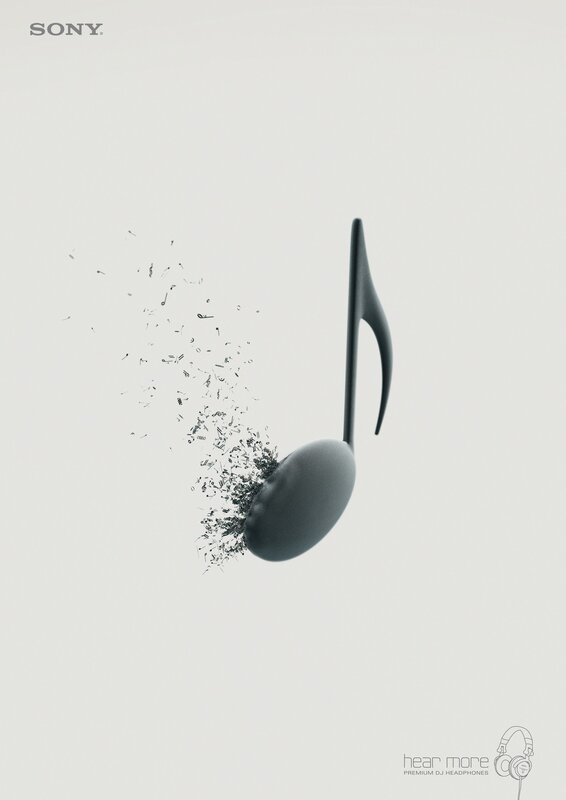 Sony music note ad
