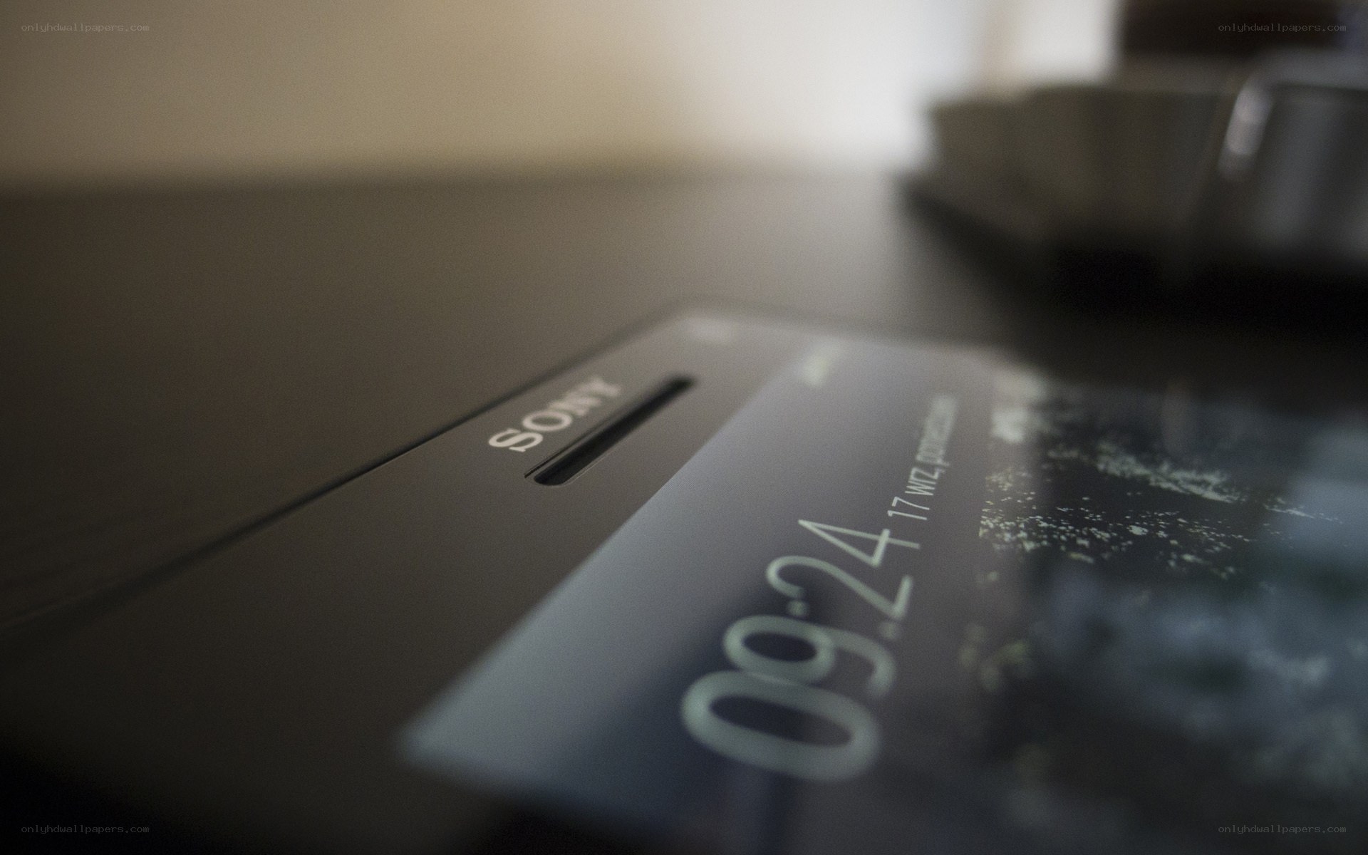 Sony phone on a table