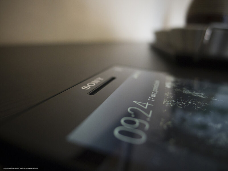 Sony phone with clock display
