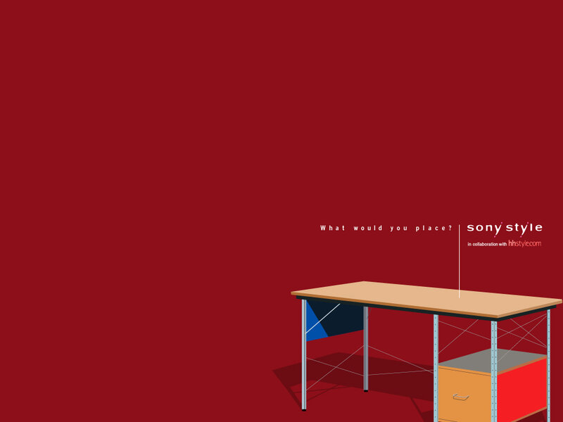 Sony Style desk advertisement