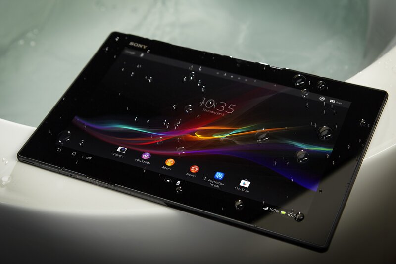 Sony tablet in water