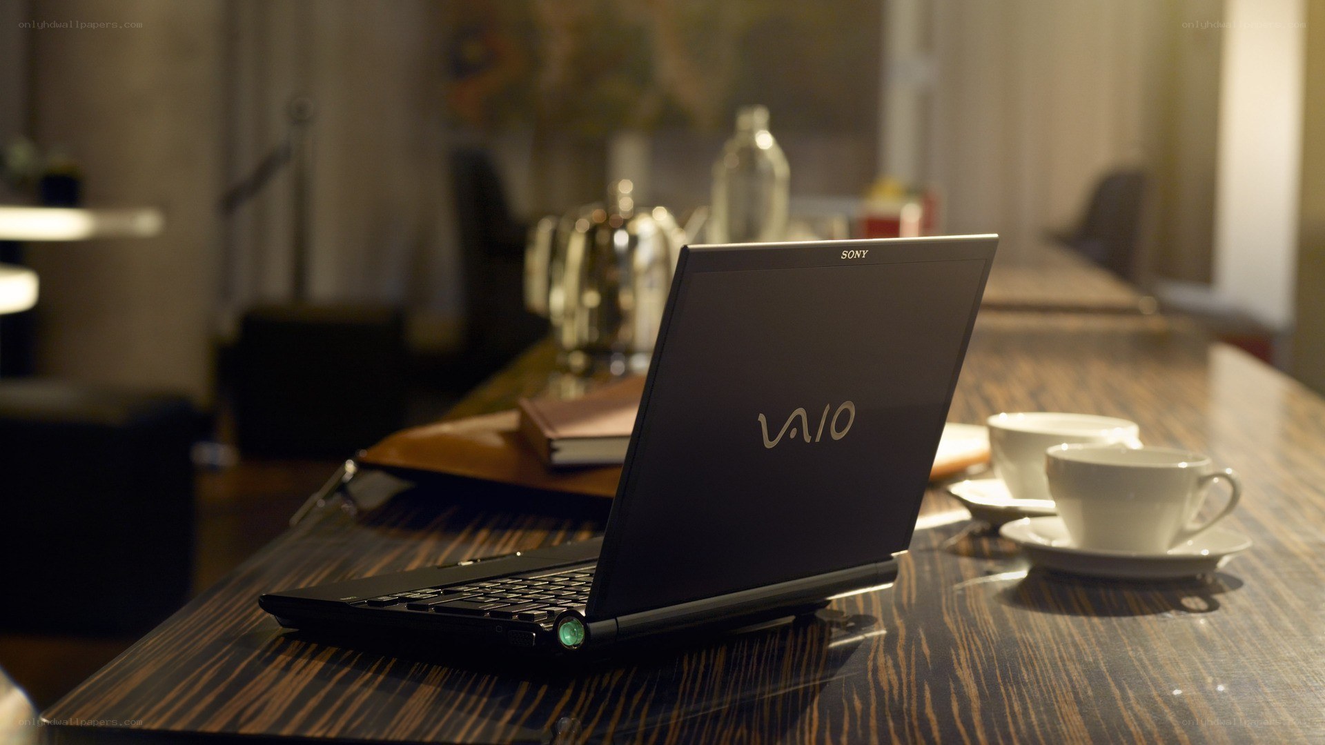Sony Vaio laptop on a table