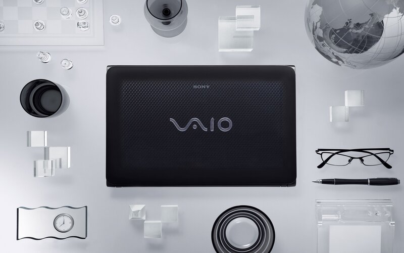 Sony Vaio laptop on desk