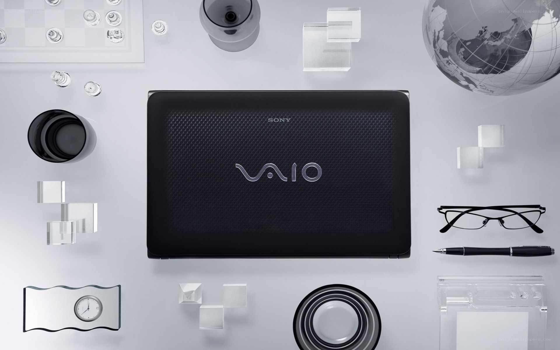 Sony Vaio laptop on desk