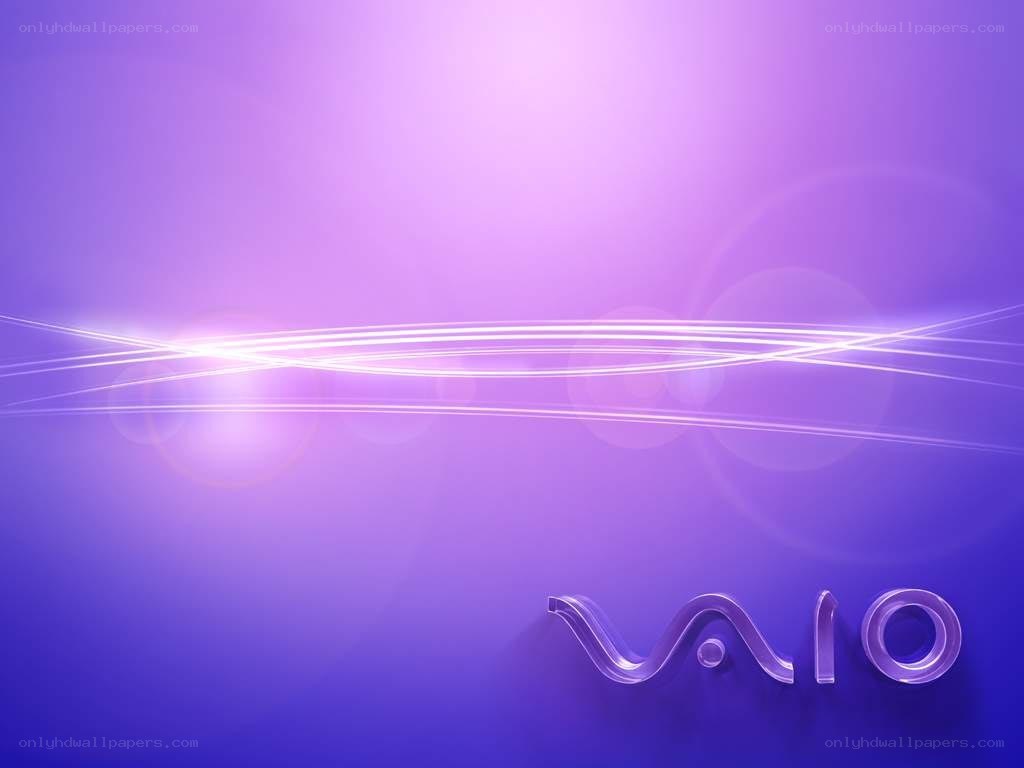 Sony Vaio logo on purple background