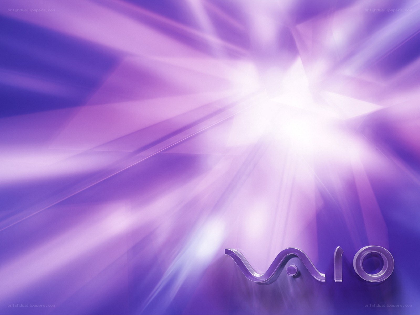 Sony VAIO logo on purple background