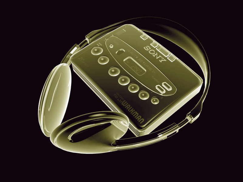 Sony Walkman with headphones