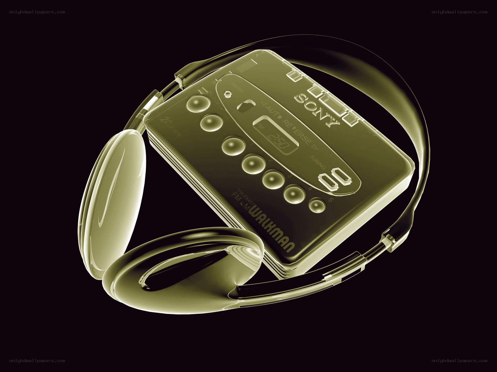 Sony Walkman with headphones