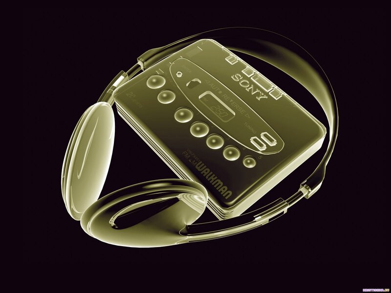 Sony Walkman with headphones