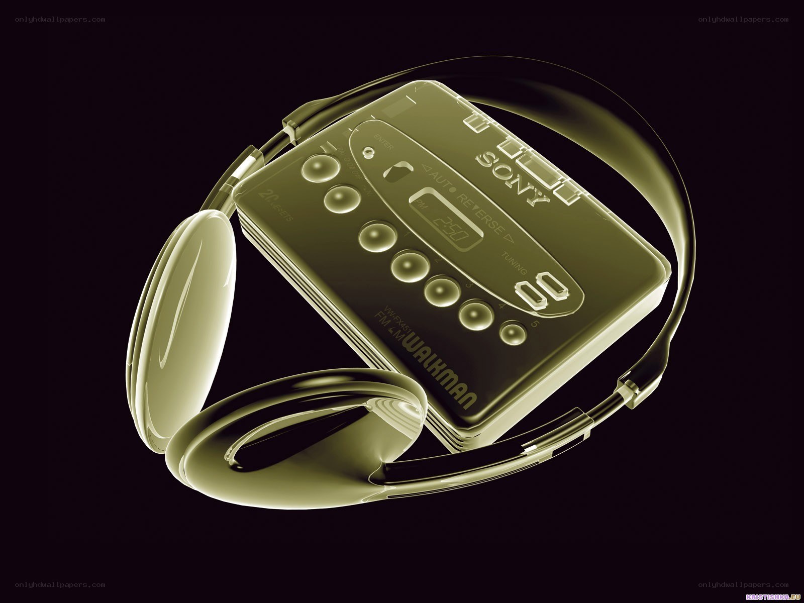 Sony Walkman with headphones
