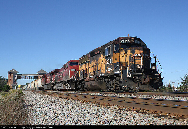 Soo Line train on tracks