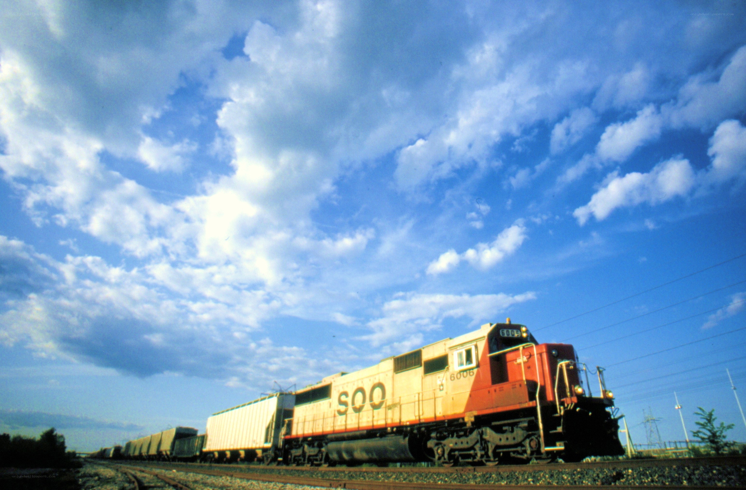 SOO Line train under cloudy sky